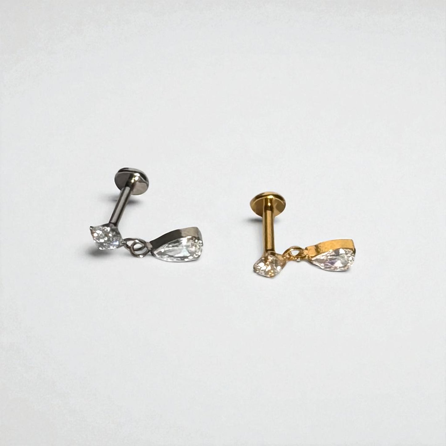 Titanium drop labret