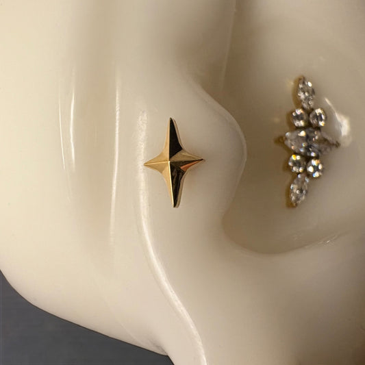 Titanium star labret